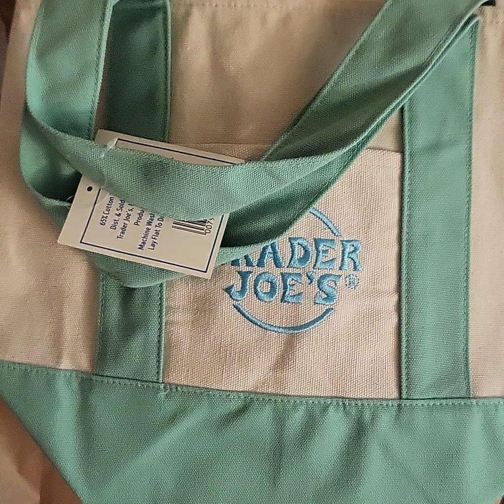Trader Joe’s Mini Tote Bags - Pastel Green Set of Two
